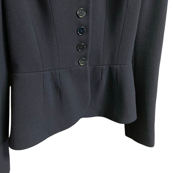 Alexander McQueen Wool Button Up Fitted Military Jacket Navy Womens 42 / US 8 - Picture 4 of 13